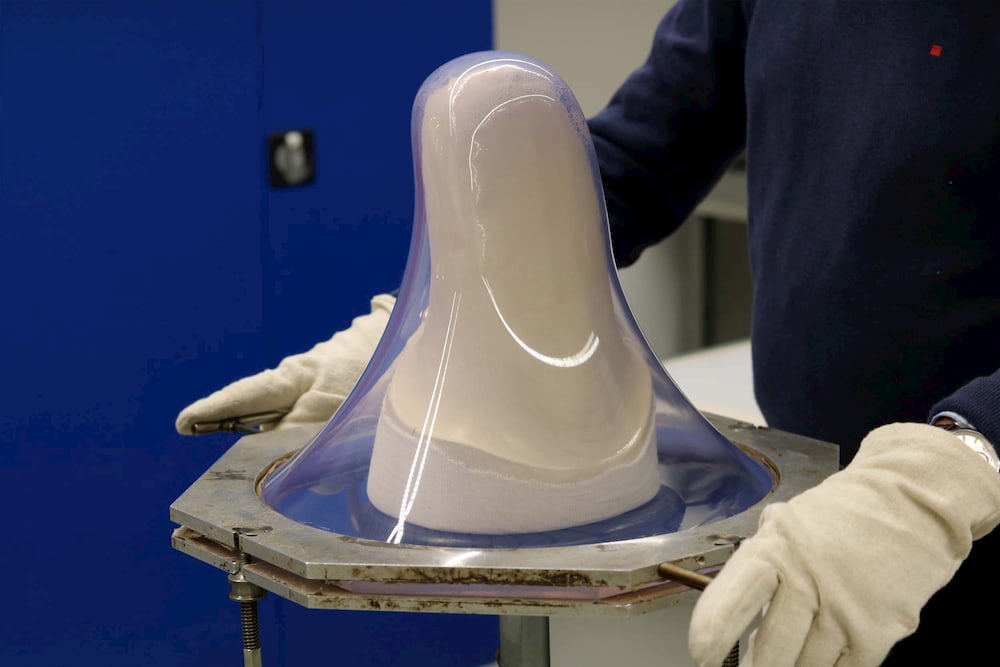 Molding an Orfitrans Stiff thermoplastic sheet over a positive mold
